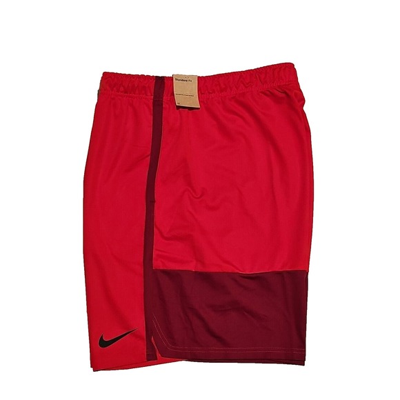 Nike Mens Size 4XL Red Dri-FIT Knit Training Hybrid Shorts DM5944-657 XXXXL NEW - Picture 1 of 4